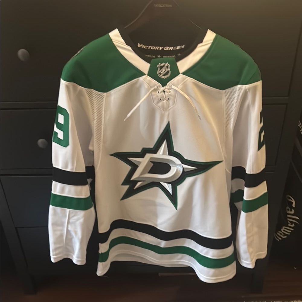 Dallas Stars White and Green Jersey